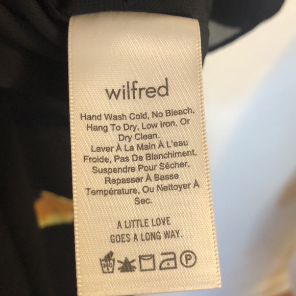 NWT Wilfred Sabine Dress Black/Golden Flower S/P - Picture 8 of 8